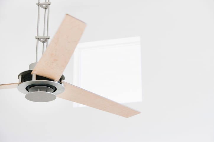 Palmetto Electrical Contractors | ceiling fan against a white wall