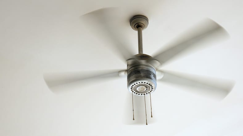 Palmetto Electrical Contractors | motion shot of a ceiling fan