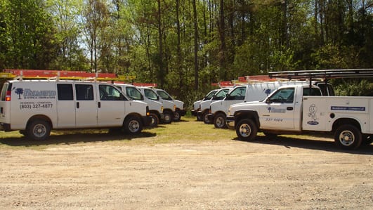 Palmetto Electrical Contractors | Palmetto Electrical Contracting Fleet of Trucks